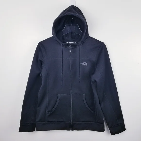 The North Face Women's Black Zip Up Hooded Jacket, size Medium - Picture 1 of 12